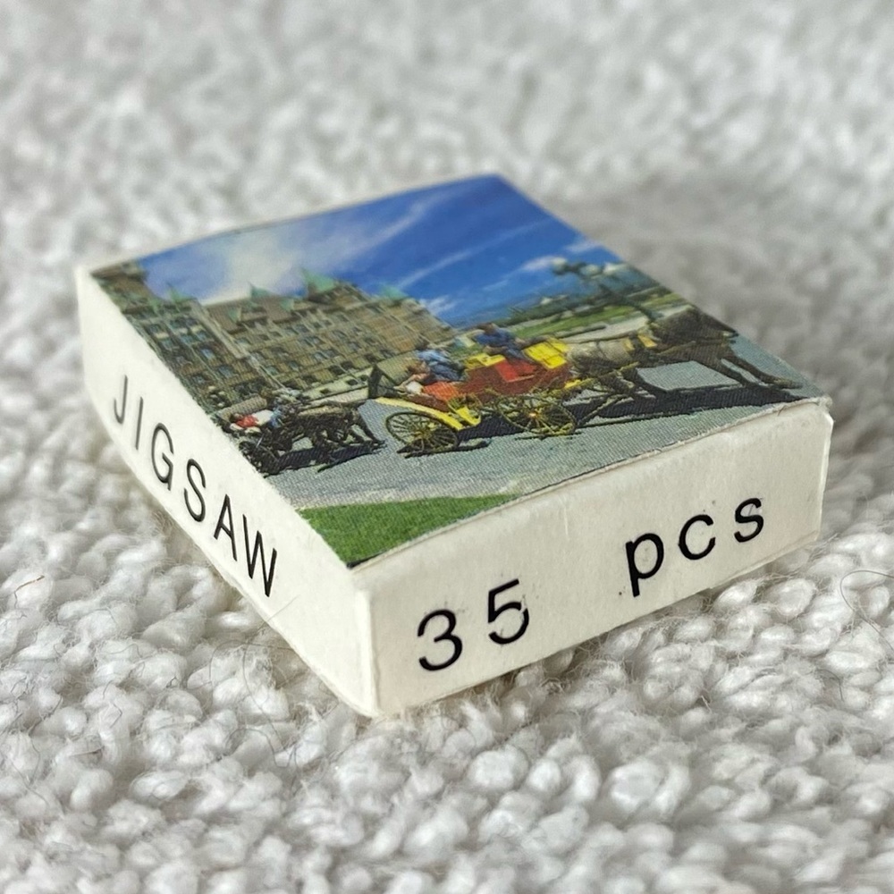5/$35 Vintage Horse And Carriage Tiny Jigsaw Puzzle 35 Pieces